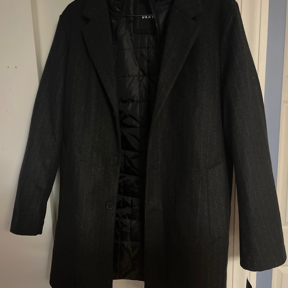 DKNY wool pea coat men’s small